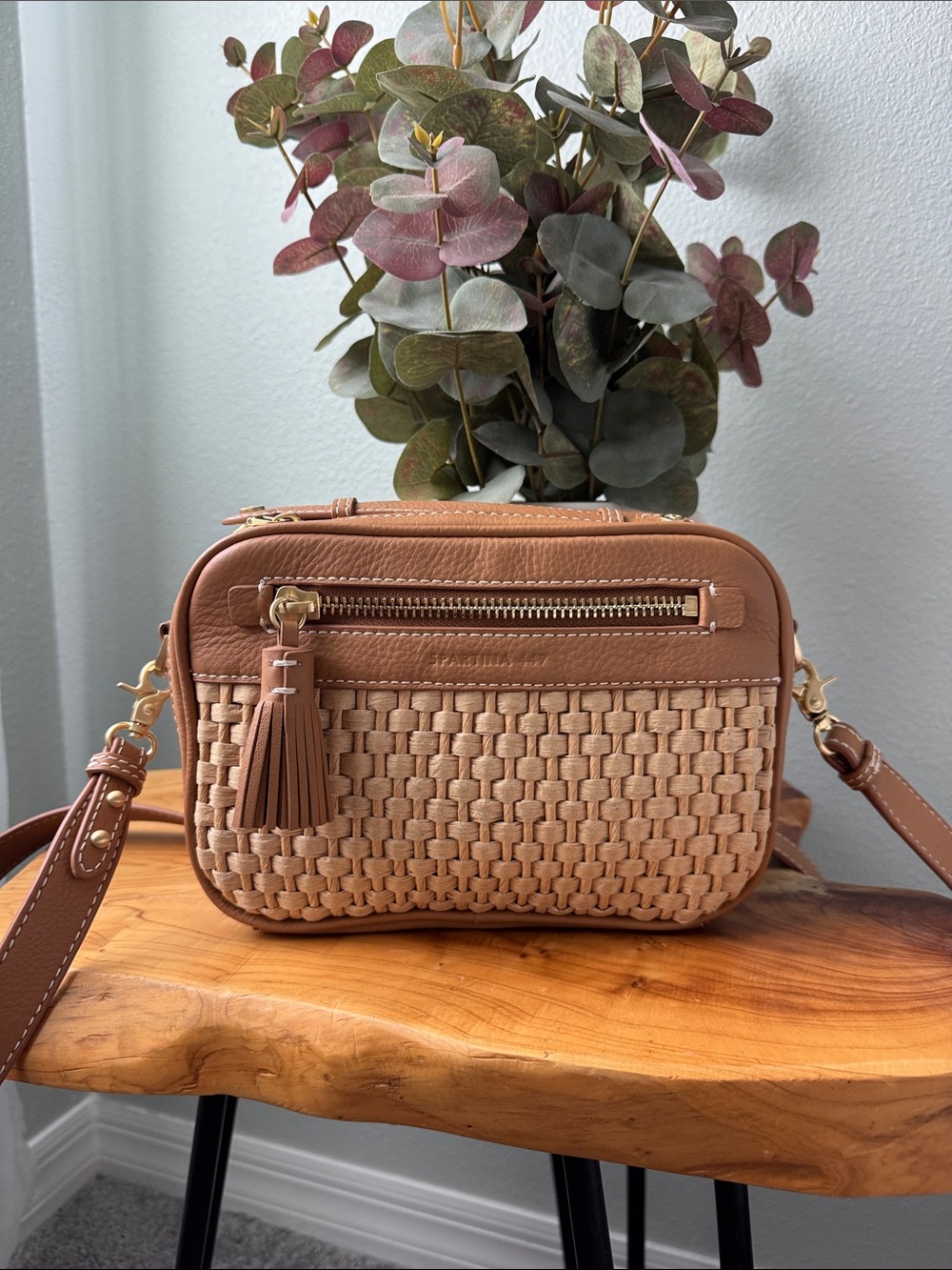 Spartina 449 Straw Crossbody Bag